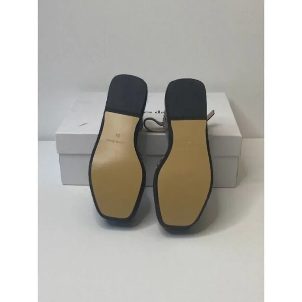 Charles David $219‎ Madeira Espadrille Platform Sandals 5.5 Black Gray Women's